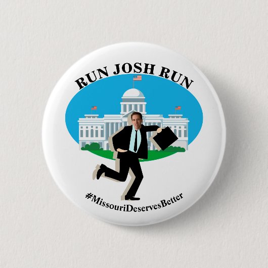 RUN JOSH RUN #MissouriDeservesBeter Ronde Button 5,7 Cm (Voorkant)