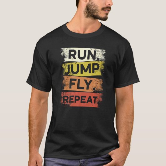 Run Jump Fly Herhaal Parkour Free Running Freestyl T-shirt (Voorkant)