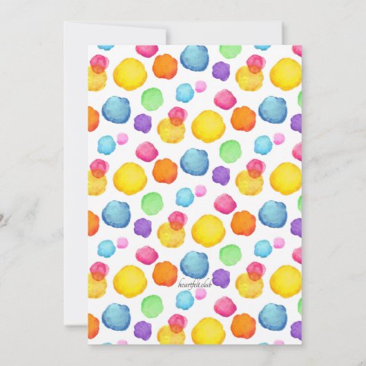 Run Jump Play Verjaardagsfeestje Kaart (Achterkant)