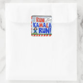 Run Kamala Run (voor President) 2024 Vierkante Sticker (Tas)