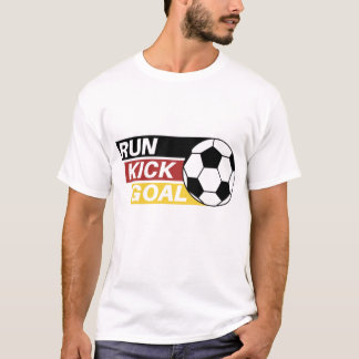 Run Kick Goal Voetbalontwerp T-shirt