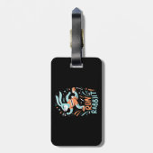 Run Konijn Marathon Runner Bunny Leuk Bagagelabel (Achterkant verticaal)