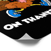 Run Like A Turkey On Thanksgiving Funny Trot Poster (Hoek)