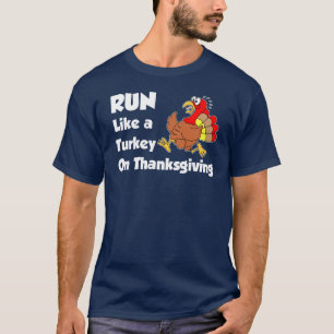 Run Like Turkey op Thanksgiving (ON DARK) T-shirt