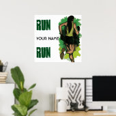 Run Lola Run - Aanpasbare hardloop inspiratie Poster (Thuiskantoor)