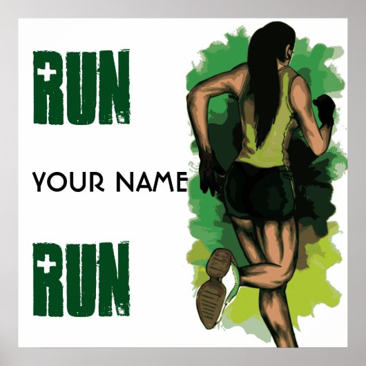 Run Lola Run - Aanpasbare hardloop inspiratie Poster (Voorkant)