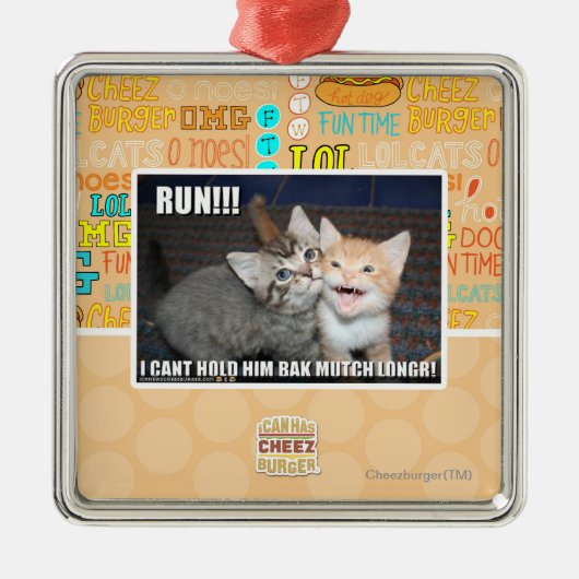 RUN!! METALEN ORNAMENT (Voorkant)