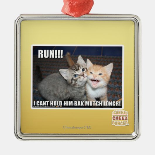 RUN!! METALEN ORNAMENT (Voorkant)