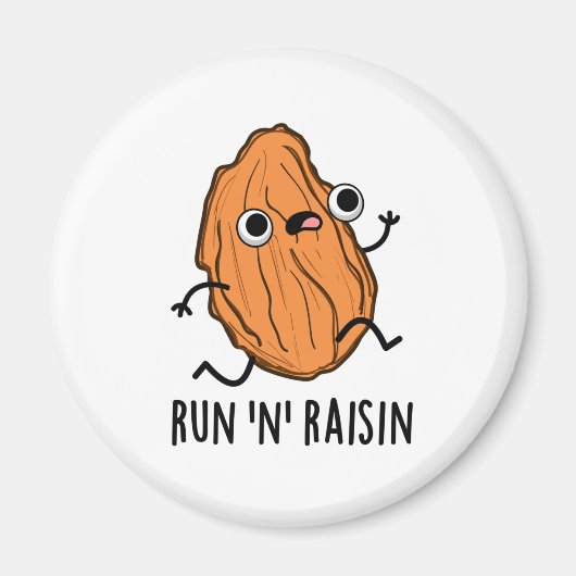 Run N Raisin Funny Food Pun Magneet (Voorkant)