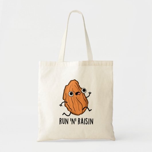Run N Raisin Funny Food Pun Tote Bag (Voorkant)