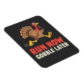 Run Now Gobble Later Turkije Runner Marathon Magneet (Rechterzijde)