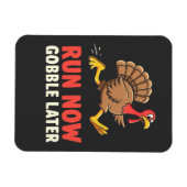 Run Now Gobble Later Turkije Runner Marathon Magneet (Horizontaal)