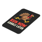 Run Now Gobble Later Turkije Runner Marathon Magneet (Linkerzijde)