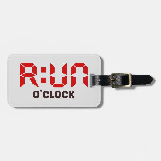 RUN O'Clock Bagagelabel (Voorkant horizontaal)