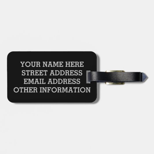 RUN O'Clock Bagagelabel (Achterkant horizontaal)