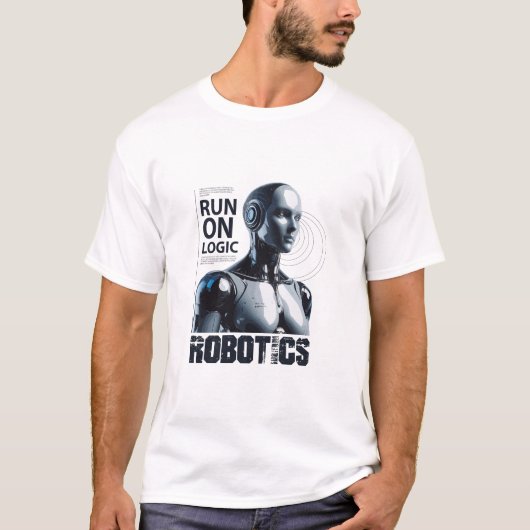 Run On Logic" Humanoid Robot T-Shirt | Funny Progr (Voorkant)