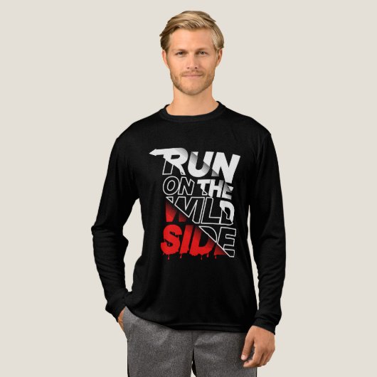 Run on the wild side Tri-Blend shirt (Voorkant)