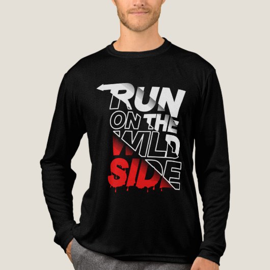 Run on the wild side Tri-Blend shirt (Voorkant volledig)