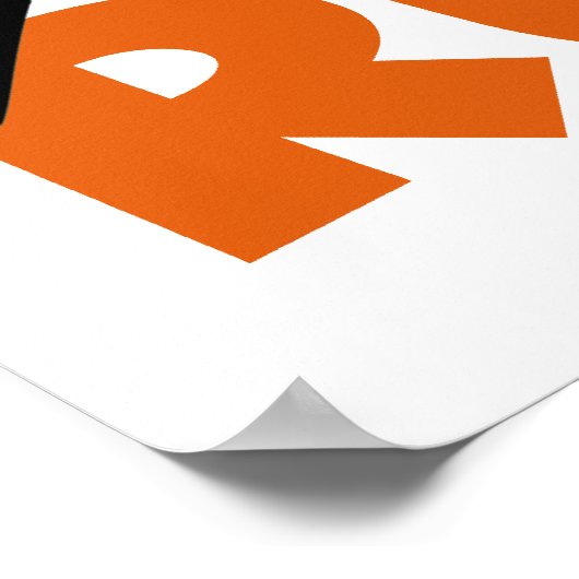 RUN Oranje Poster (Hoek)