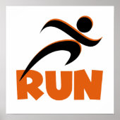 RUN Oranje Poster (Voorkant)