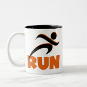RUN Oranje Tweekleurige Koffiemok (Links)