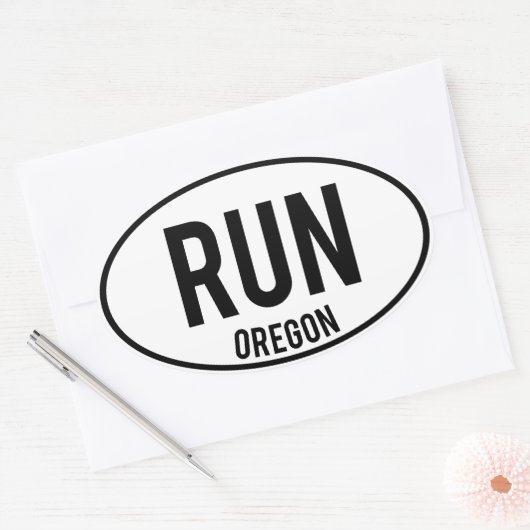 RUN Oregon Ovale Sticker (Envelop)