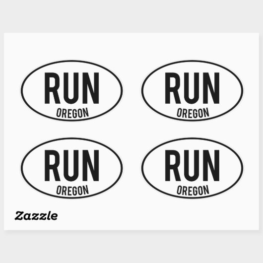 RUN Oregon Ovale Sticker (Vel)