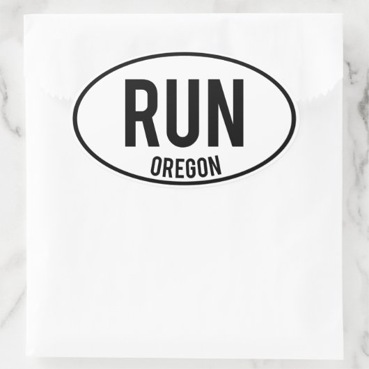 RUN Oregon Ovale Sticker (Tas)