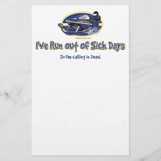 RUN-OUT-OF-SICK-DAYS-[Conve Briefpapier (Voorkant)