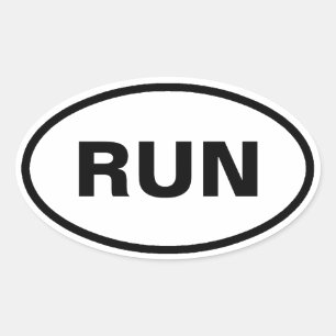 Run ovale auto stickers