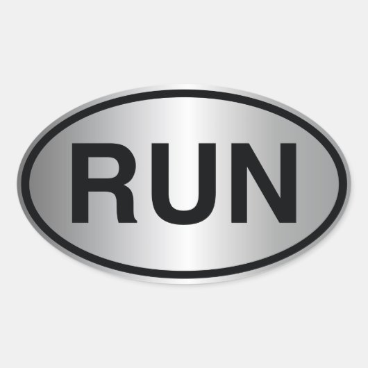 RUN OVALE STICKER (Voorkant)