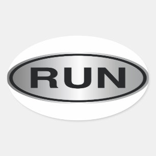RUN OVALE STICKER