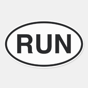 RUN OVALE STICKER
