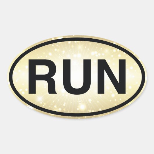 RUN OVALE STICKER (Voorkant)