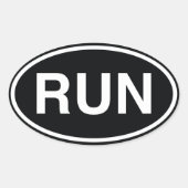 RUN OVALE STICKER (Voorkant)