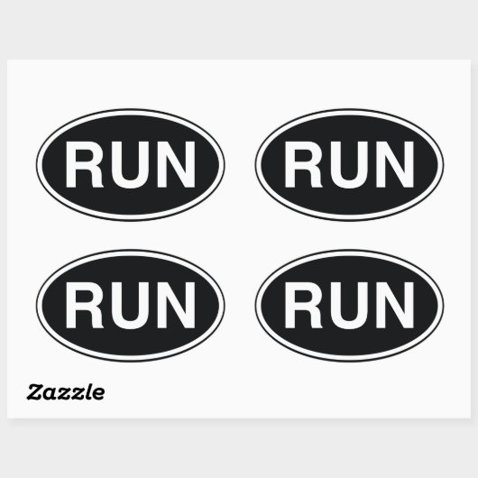 RUN OVALE STICKER (Vel)