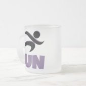 RUN Paars Matglas Koffiemok (Voorkant links)
