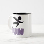 RUN Paars Tweekleurige Koffiemok (Voorkant links)