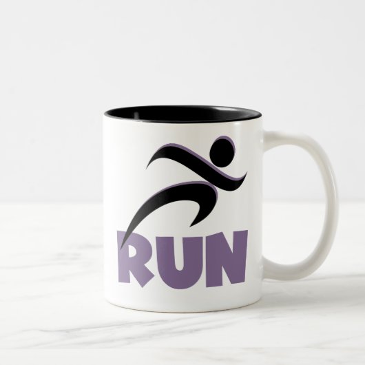 RUN Paars Tweekleurige Koffiemok (Rechts)