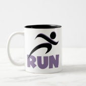 RUN Paars Tweekleurige Koffiemok (Links)
