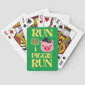 "RUN PIGGIE" POKERKAARTEN (Achterkant)