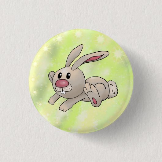 Run rabbit run  ronde button 3,2 cm (Voorkant)