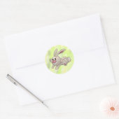 Run rabbit run  ronde sticker (Envelop)