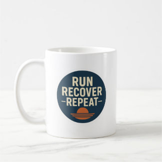 Run. Recover. Repeat. – Running Lifestyle Mug Koffiemok