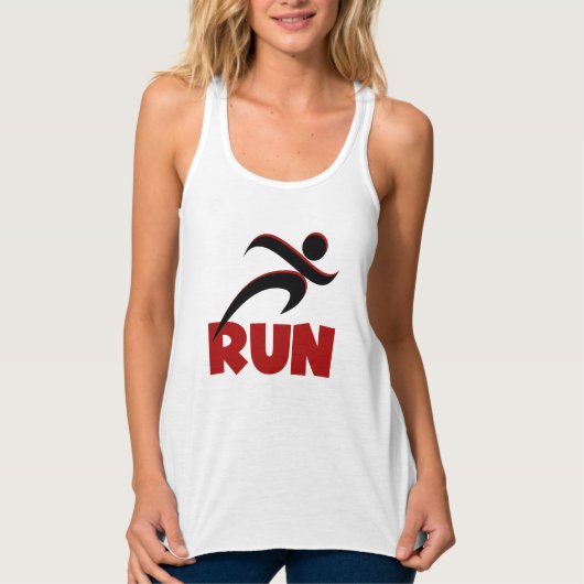 RUN Red Fitness Hardlopen Tanktop (Voorkant)