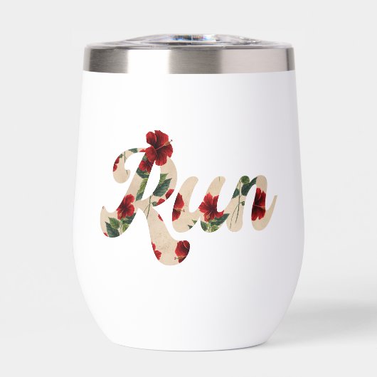 RUN Retro Type  Rustiek Rood Bloempatroon (Voorkant)