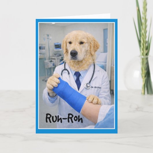 Run-Roh Accident  Get Well Card CB-1 Kaart (Voorkant)