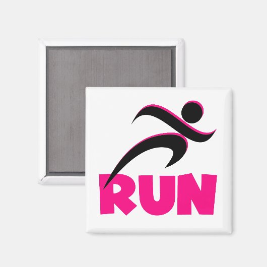 RUN Roze Magneet (Voorkant / Achterkant)