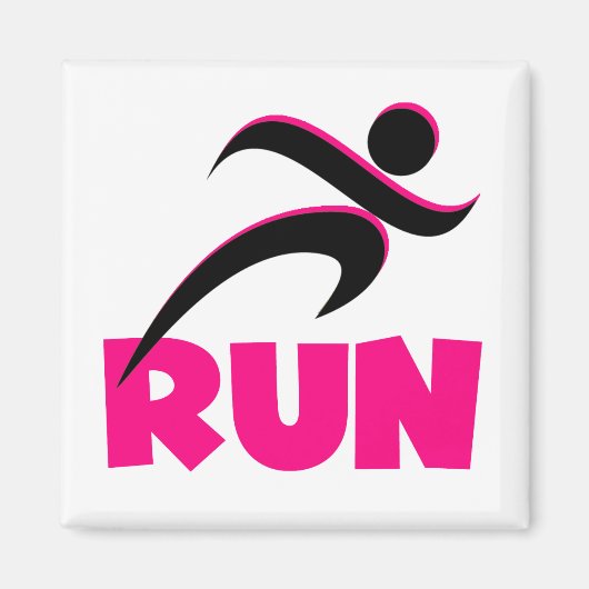 RUN Roze Magneet (Voorkant)