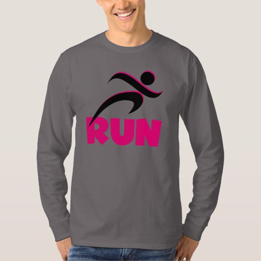RUN Roze T-shirt (Voorkant)